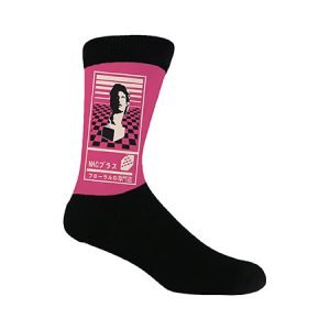 Macintosh Plus vaporwave crew socks