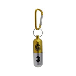 Yellow Capsule Corp aluminum keychain